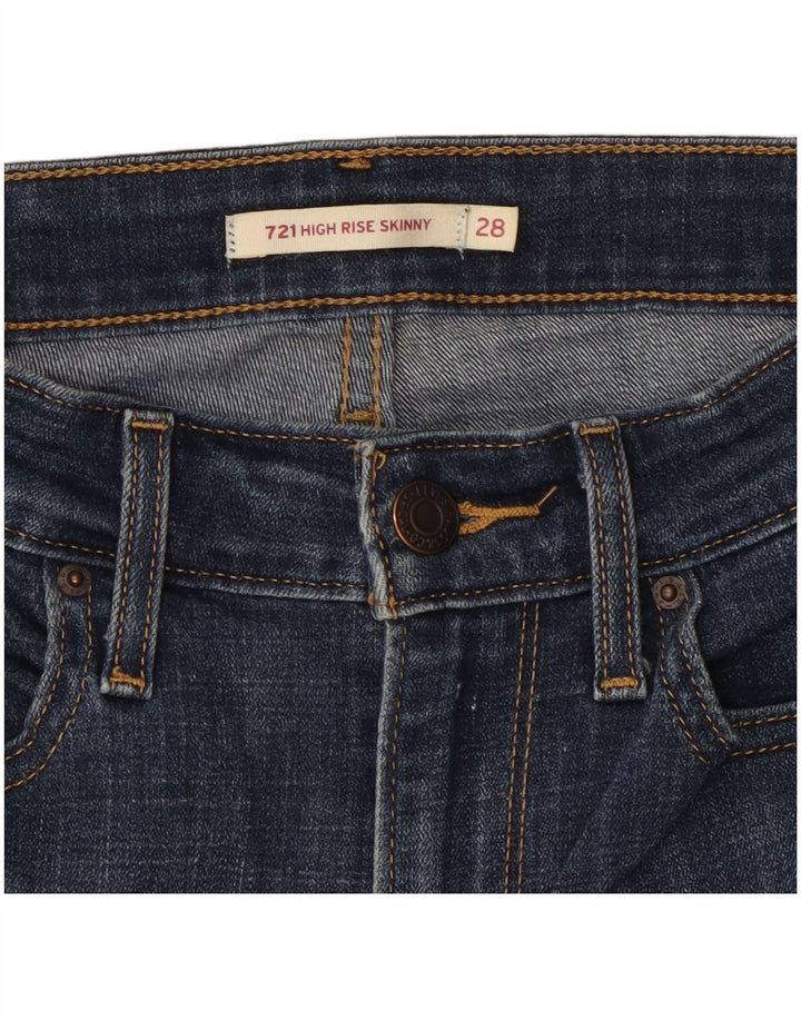 LEVI'S Vaqueros pitillo de talle alto 721 para mujer W28 L29 Azul marino