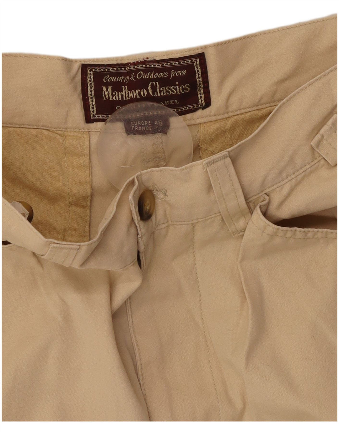 MARLBORO CLASSICS Pantalones casuales rectos para hombre EU 48 Medium W32 L32 Beige