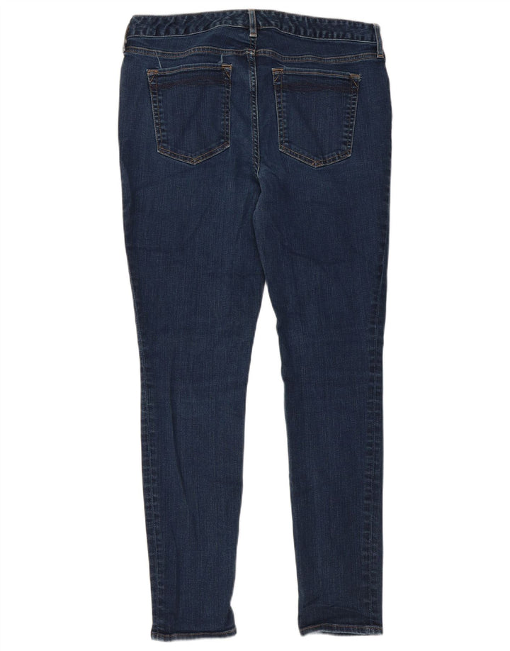 EDDIE BAUER Jeans ajustados ligeramente curvados para mujer US 12 Large W32 L28 Azul