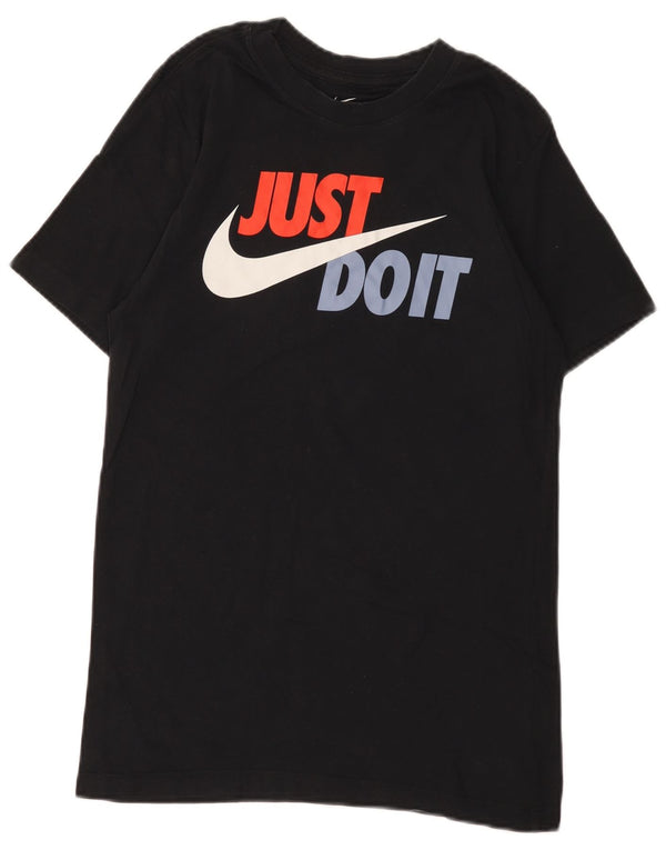 Nike - Camiseta gráfica para hombre, talla pequeña, algodón negro