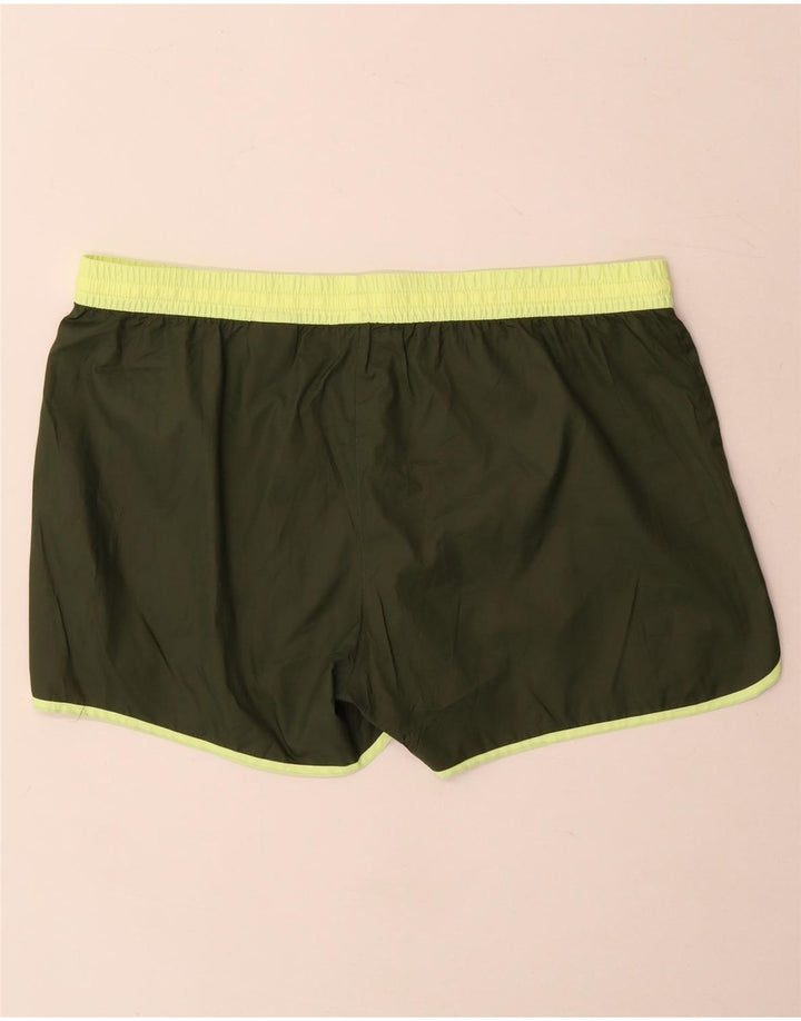 Reebok Pantalones cortos deportivos para mujer UK 16 Large Caqui Poliéster