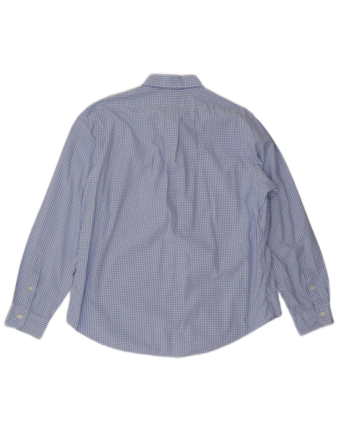 POLO RALPH LAUREN Camisa de ajuste personalizado para hombre XL Algodón a cuadros azul