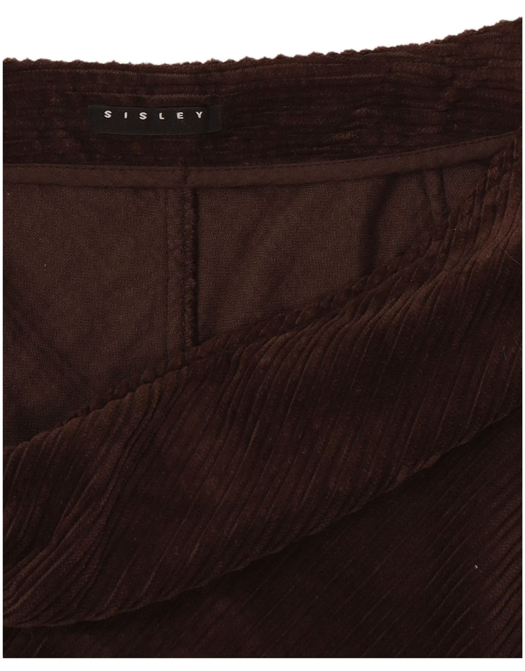 Sisley Mujer Falda De Pana W28 Marrón Medio