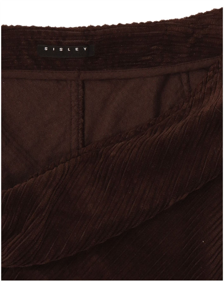 Sisley Mujer Falda De Pana W28 Marrón Medio