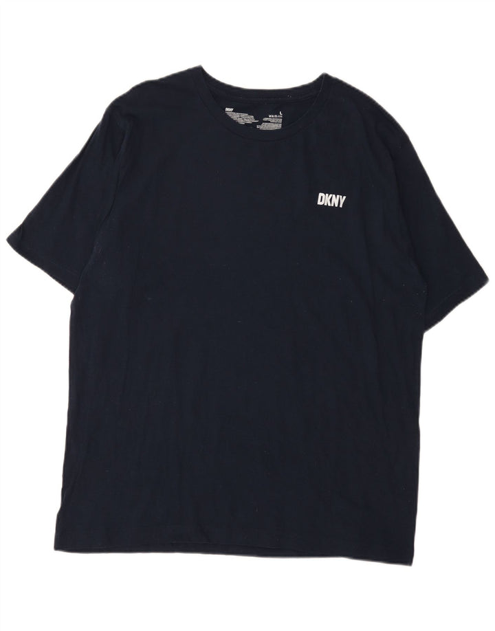 Dkny Camiseta Hombre Top Grande Azul Marino Algodón