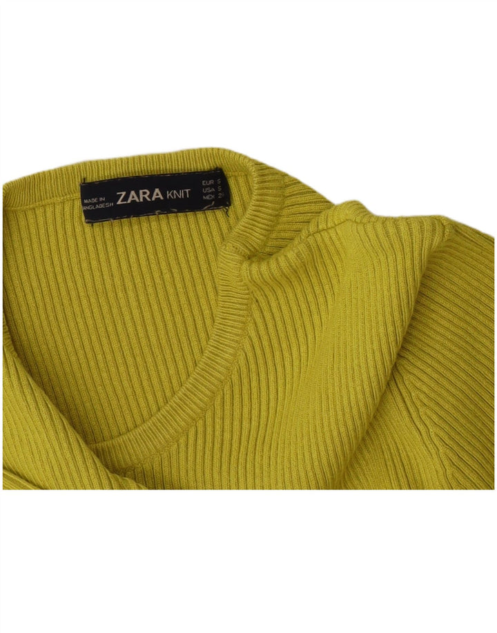 Zara Mujer Crop Top Reino Unido 8 Pequeño Verde