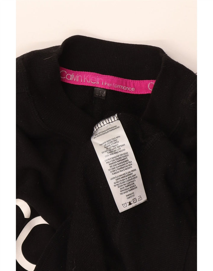 Calvin Klein - Sudadera con gráfico corto para mujer, talla 12, color negro