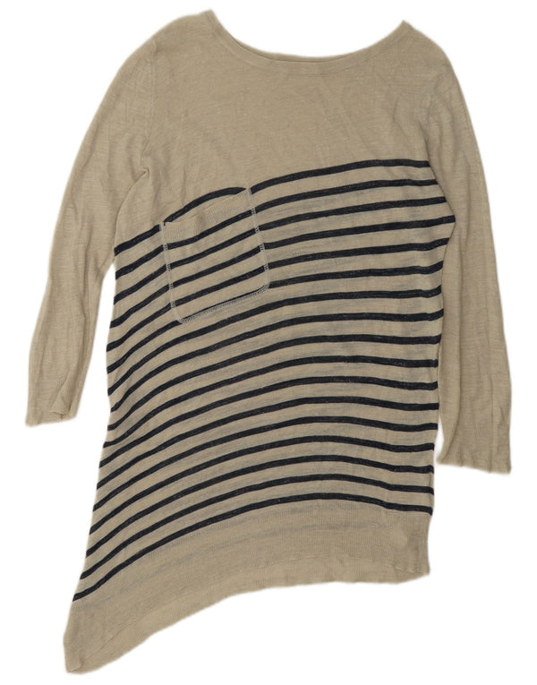 Marks & Spencer Suéter Asimétrico con Cuello Barco para Mujer UK 40 Medium Bei