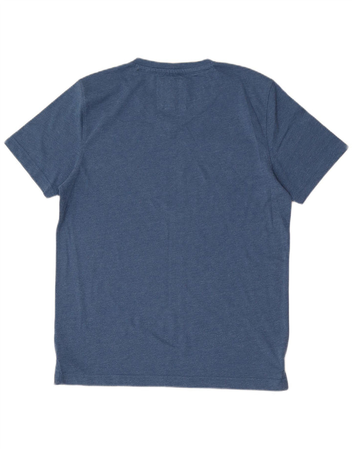 CREW CLOTHING Camiseta para hombre Top Algodón azul medio