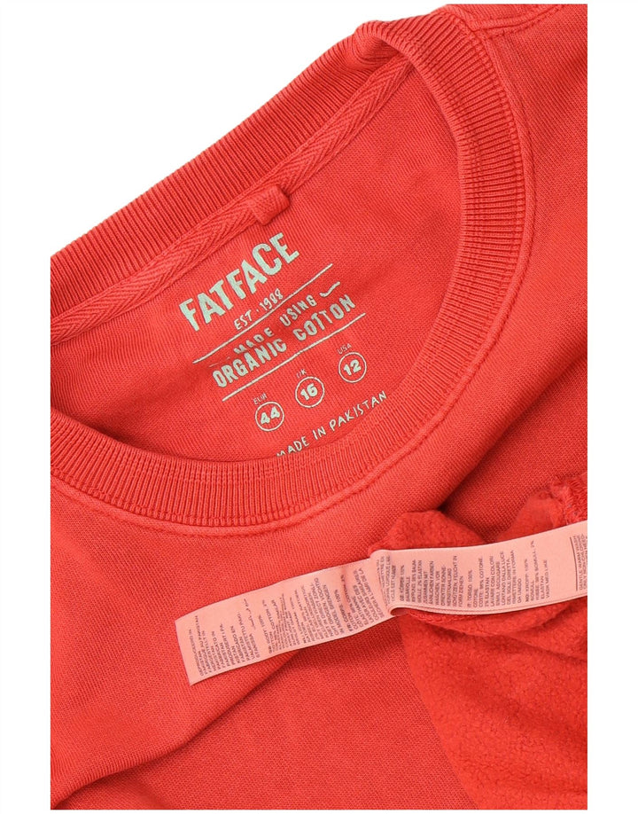 Fat Face - Sudadera extragrande para mujer, talla 40, talla grande, algodón rojo
