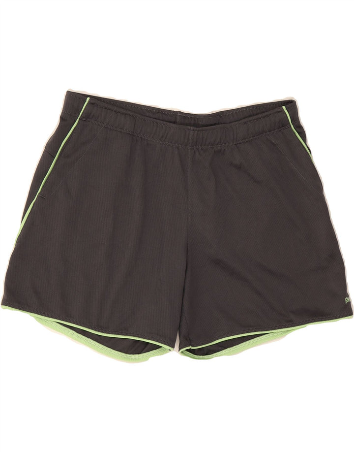 REEBOK Womens Sport Shorts UK 12 Medium Grey Polyester Vintage Reebok and Second-Hand Reebok from Messina Hembry 