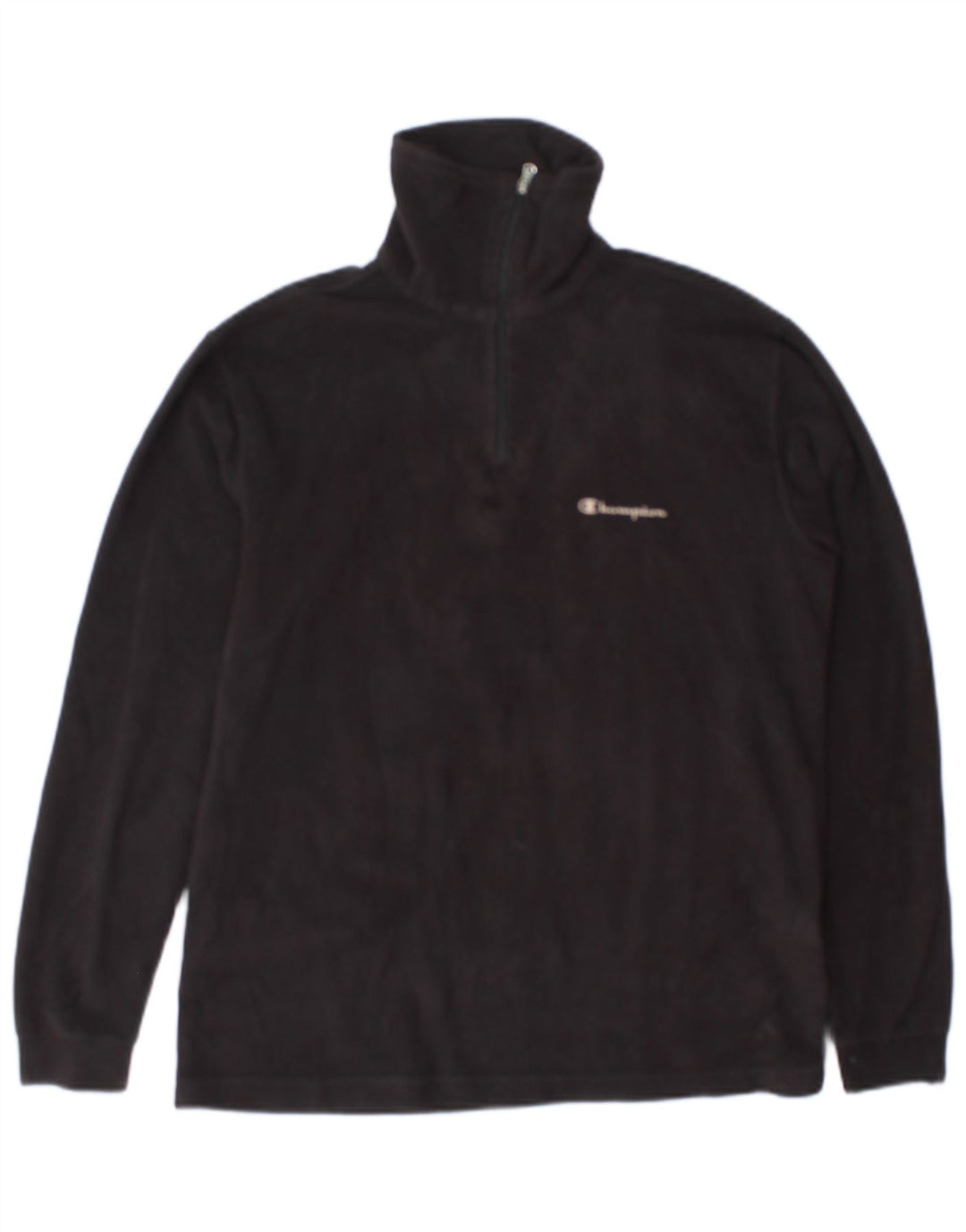 Champion Jersey De Forro Polar Con Cremallera Para Hombre Pequeño Poliéster Negro