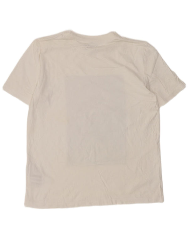 Calvin Klein Camiseta gráfica de ajuste clásico para hombre Top pequeño de algodón blanco