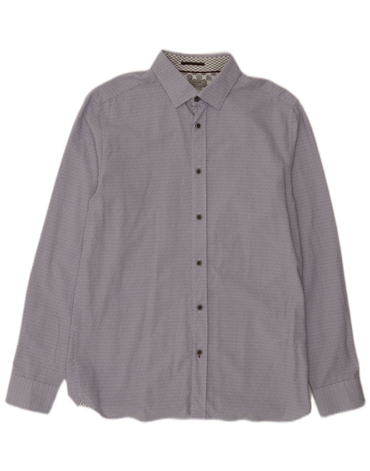Ted Baker Camisa para hombre Talla 3 Modal floral azul mediano