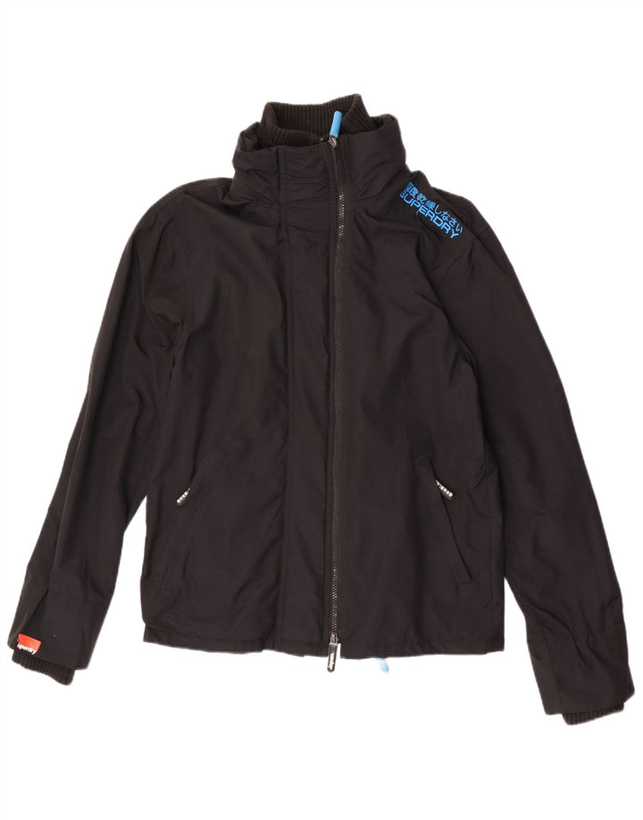Superdry Chaqueta cortavientos The Windcheater para hombre UK 36 Small Black Nylon
