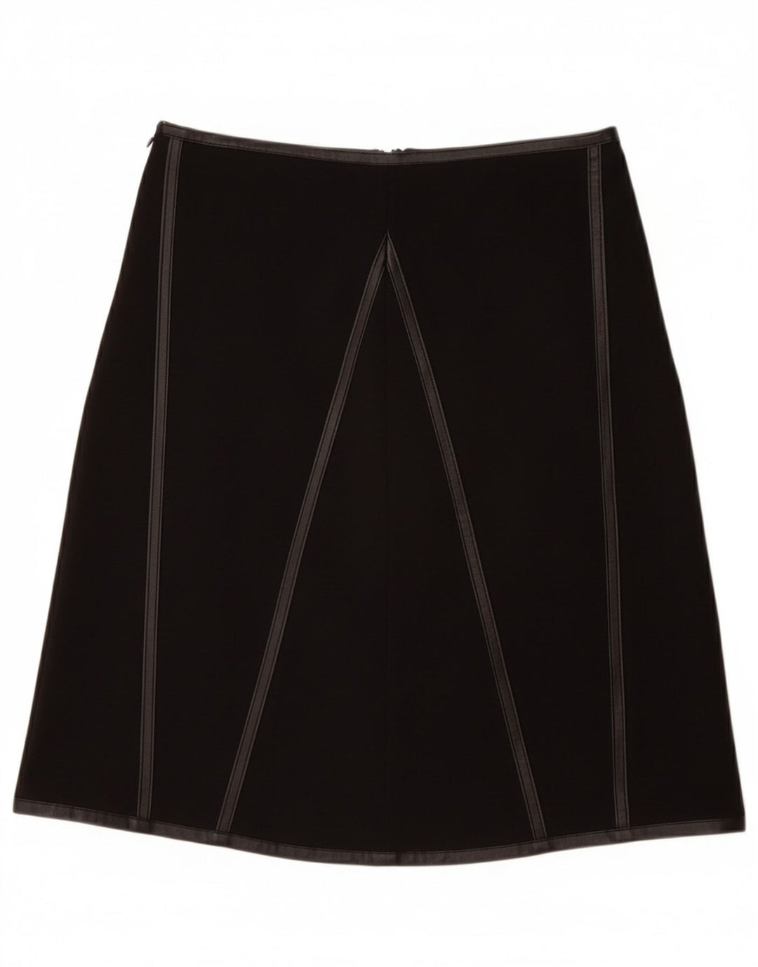 VINTAGE Falda acampanada para mujer W28 Mediana Negra