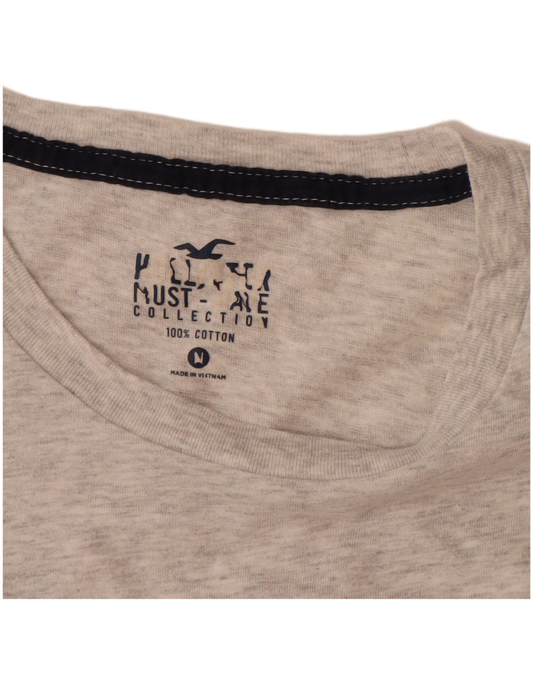 HOLLISTER Camiseta para hombre Top de algodón moteado gris medio