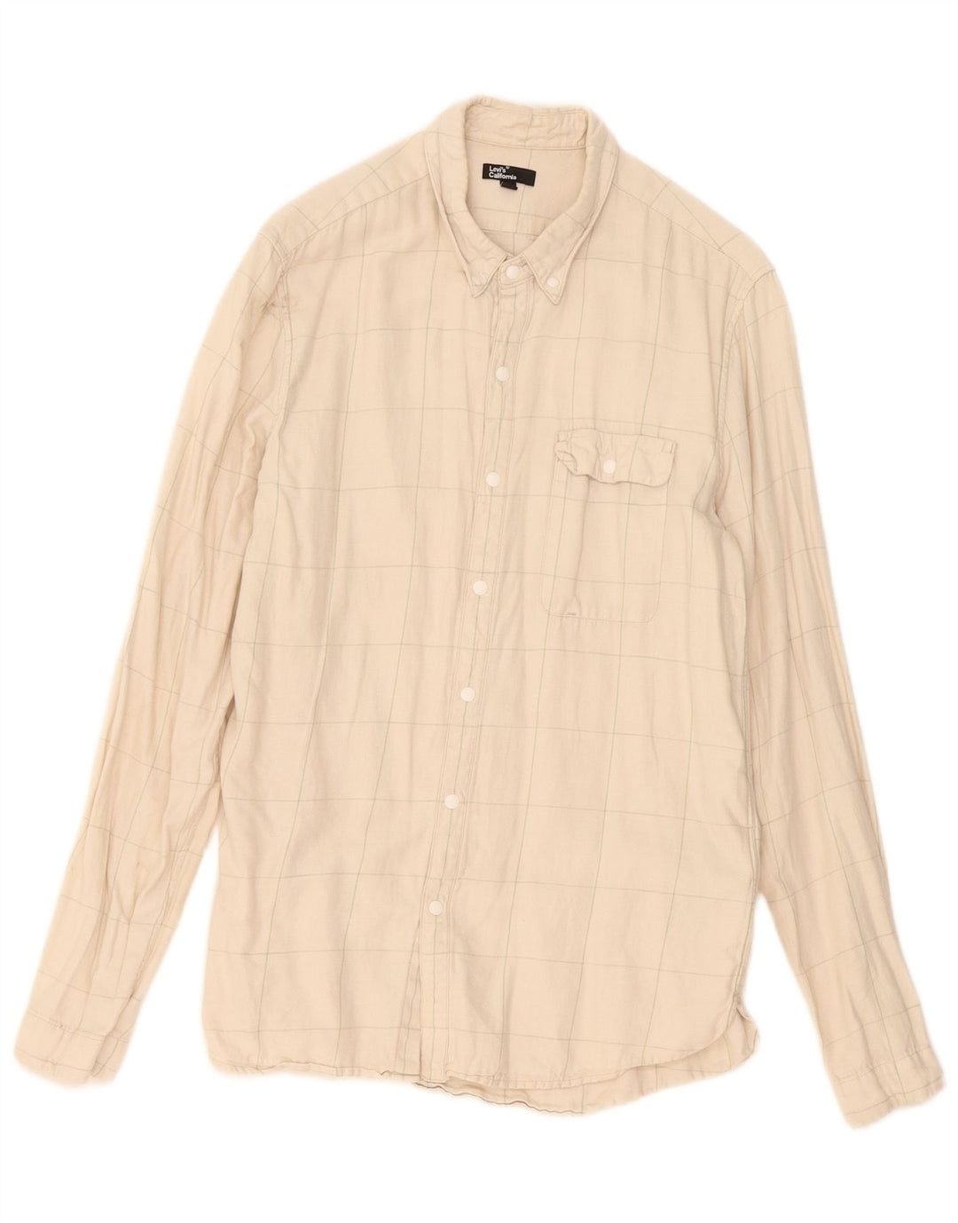 Camisa Levi's Hombre Algodón Cuadros Beige Medio