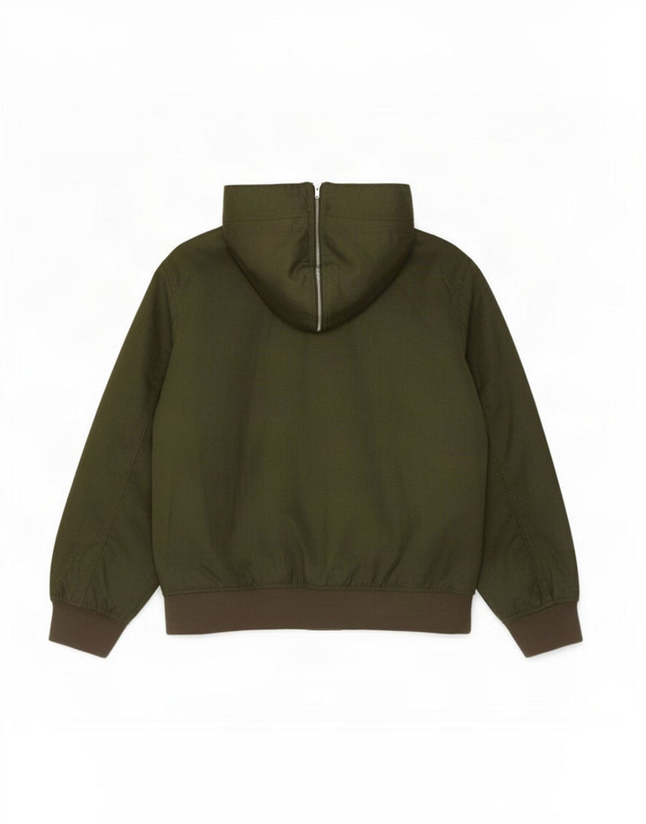 Armani Chaqueta bomber con capucha para hombre Reino Unido 40 Poliéster caqui grande