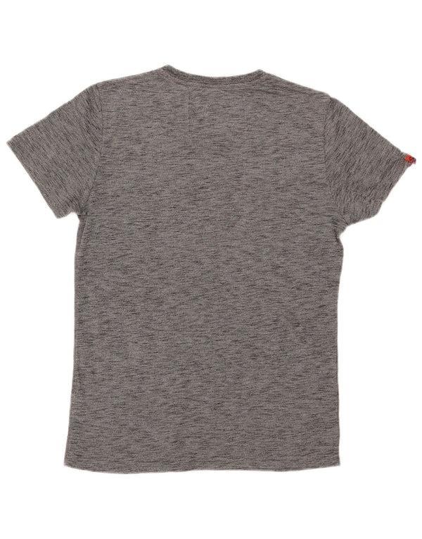 Superdry Camiseta estampada de algodón moteado en gris medio para hombre