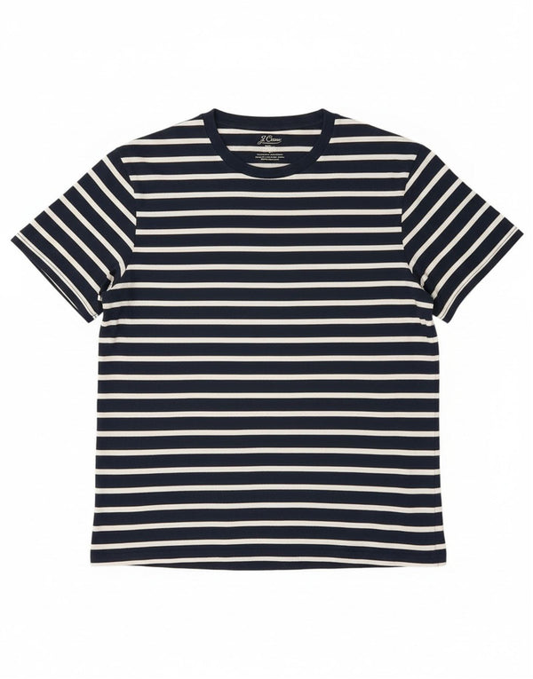 J. Crew Camiseta para Mujer Top UK 40 Grande Azul Marino Rayas Algodón Náutico