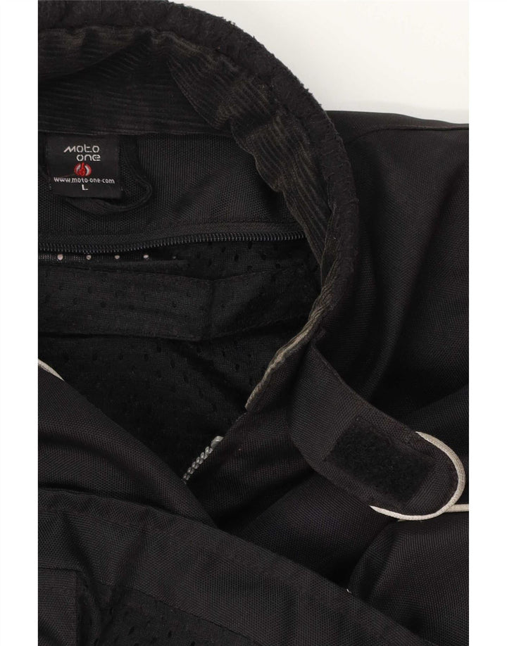 Moto One - Chaqueta gráfica para hombre, talla 40, color negro