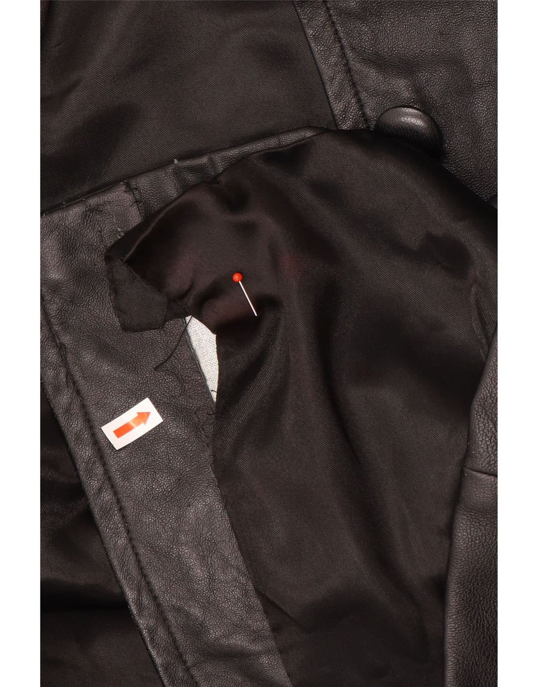 Carnet Abrigo de cuero para mujer UK 40 XL Negro