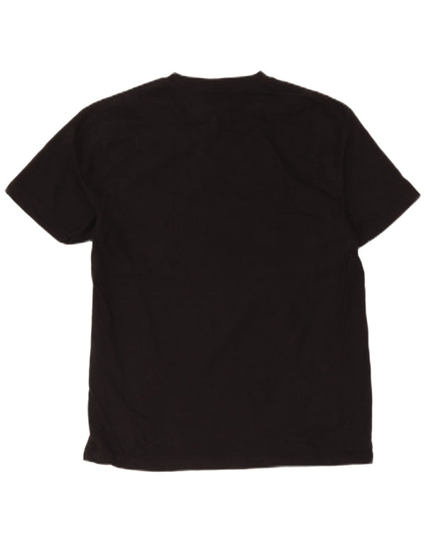 Diesel Hombre Camiseta Gráfica Top Mediano Negro
