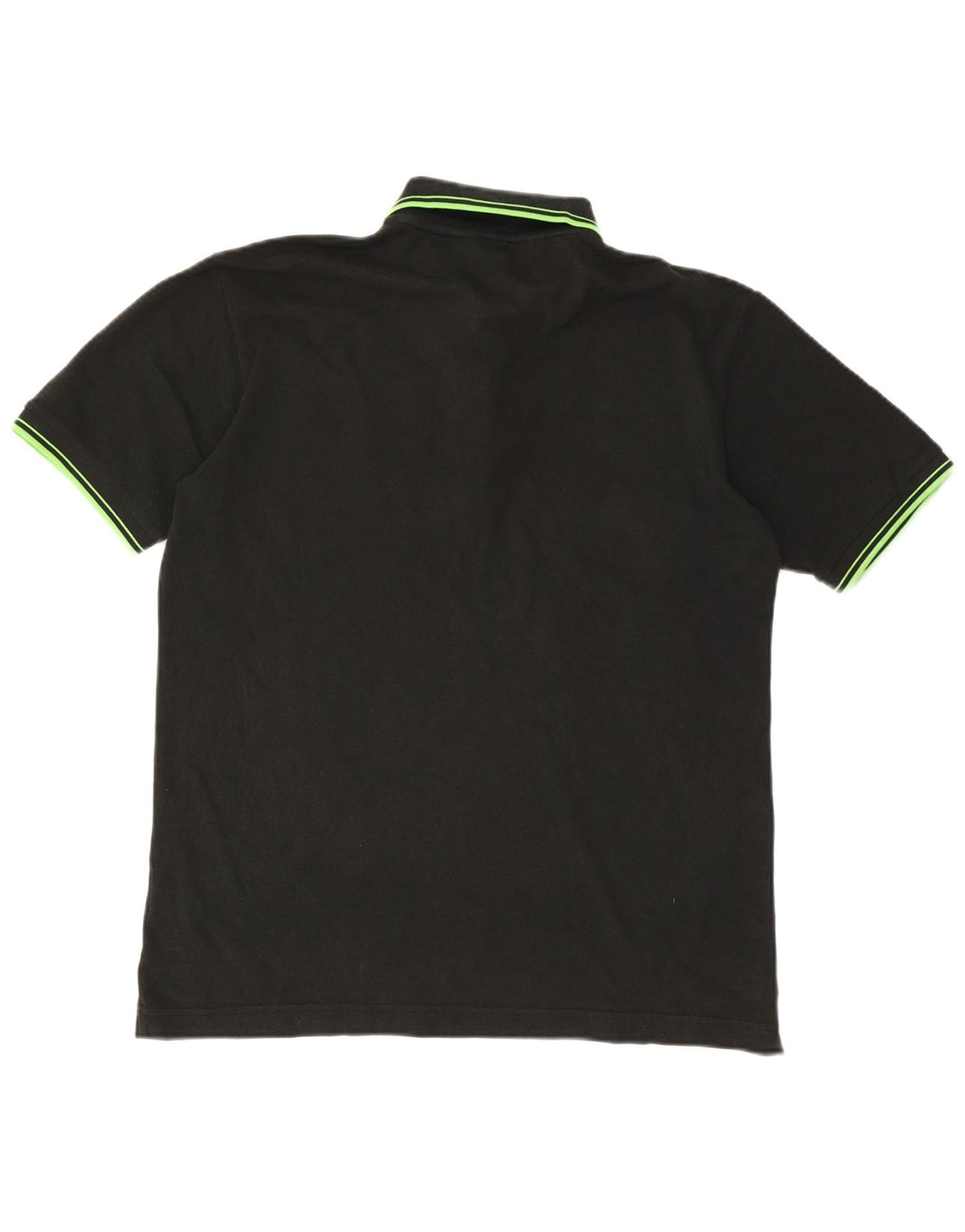 KAPPA Polo para hombre grande de algodón negro