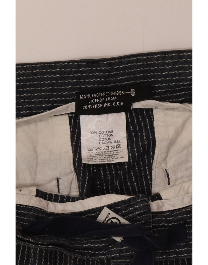 Pantalones cortos chinos Converse para hombre medianos W32 algodón a rayas grises