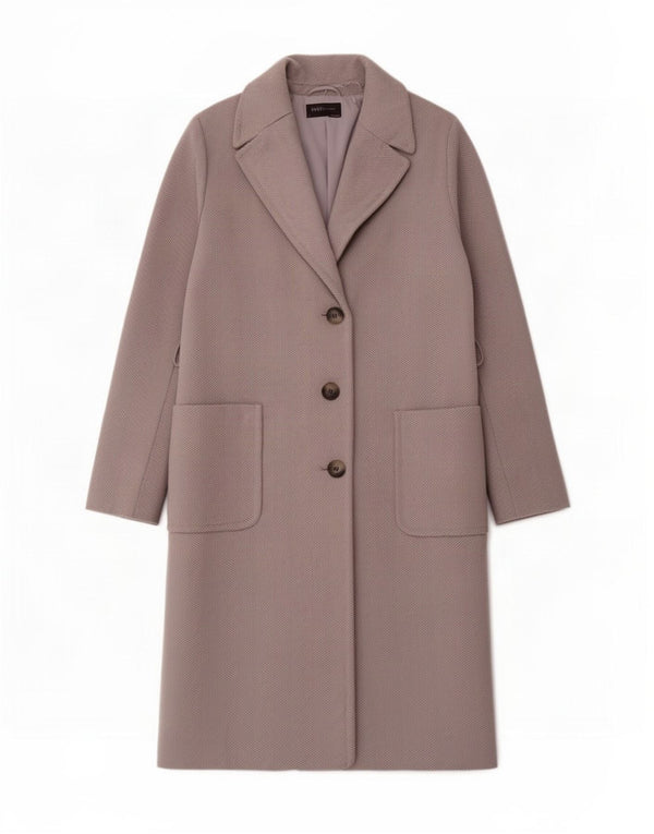 Marks & Spencer Abrigo para mujer UK 44 Grande Gris Espiga Poliéster