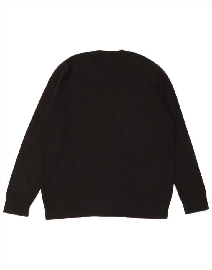 ZARA Hombre Jersey Cuello Redondo Jersey Mediano Negro Algodón