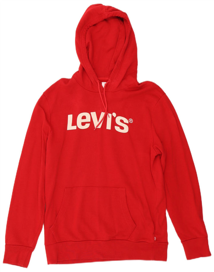 Levi's Hombre Sudadera Con Capucha Gráfica Jersey De Algodón Rojo Medio