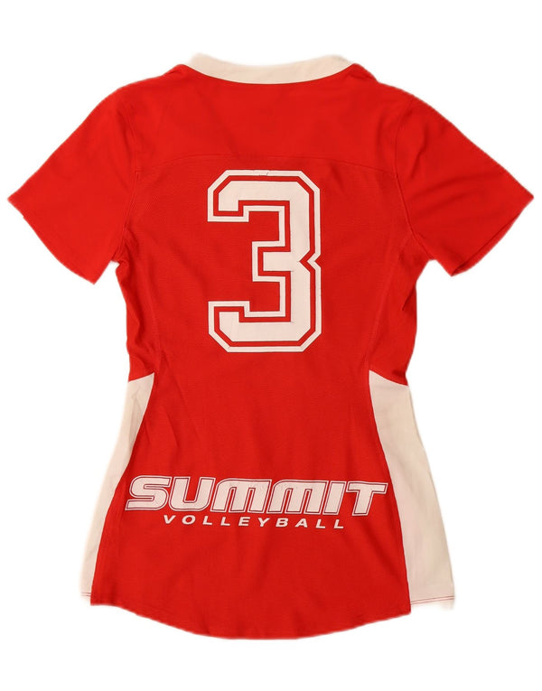 Nike Summit Graphic Camiseta para mujer UK 6 XS Rojo Colorblock Poliéster