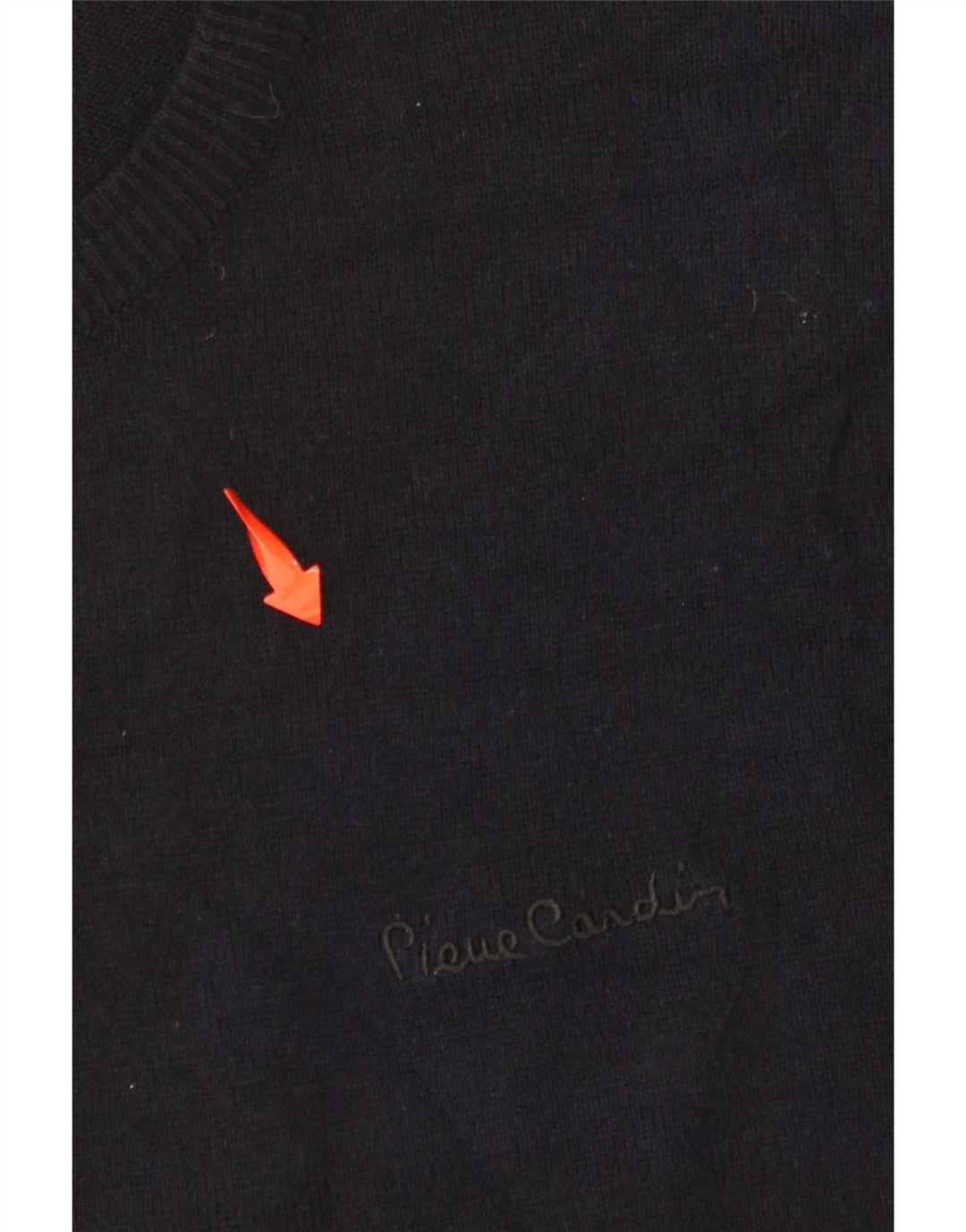 PIERRE CARDIN Suéter De Cuello Redondo Para Hombre Pequeño Acrílico Negro