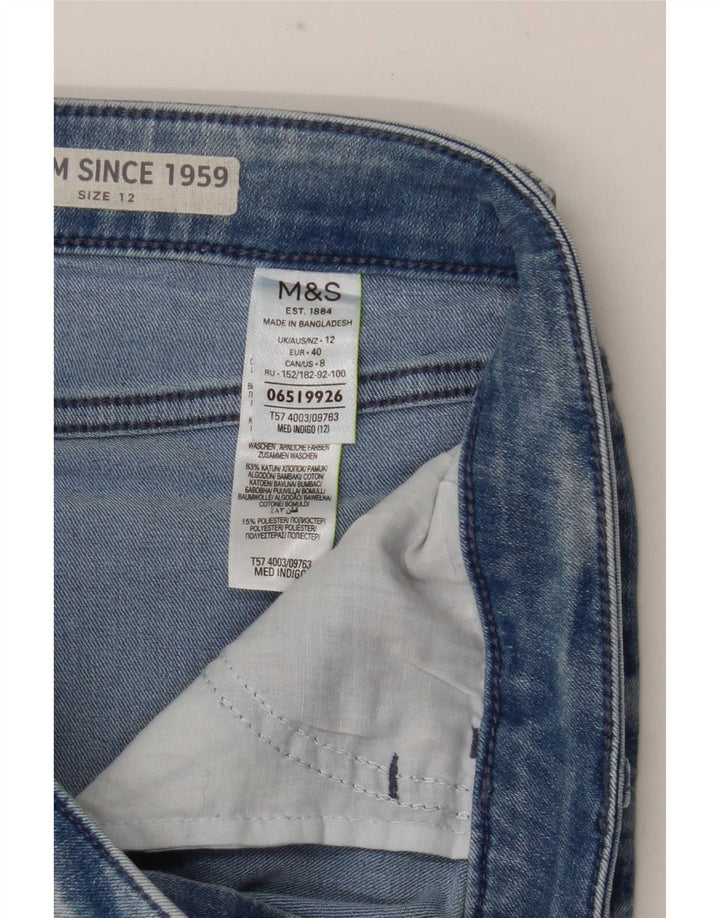 Marks & Spencer Pantalones cortos vaqueros para mujer UK 12 Medium W31 Algodón azul