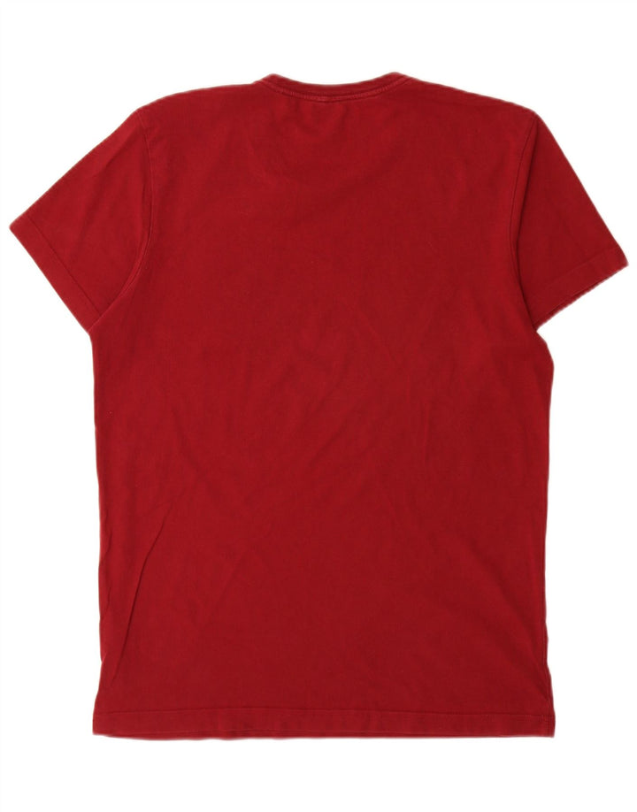 Adidas - Camiseta gráfica para hombre, color rojo medio, algodón