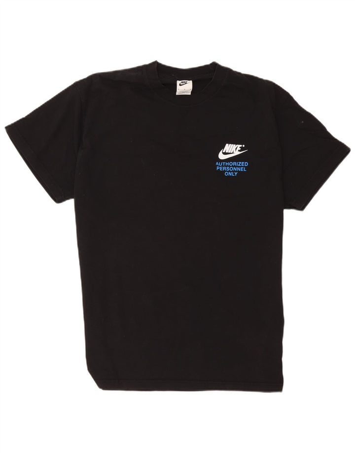 Nike Camiseta gráfica para hombre Top mediano de algodón negro