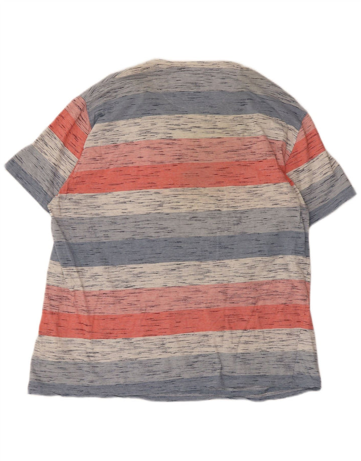 James Pringle - Camiseta para hombre, talla grande, algodón a rayas multicolor