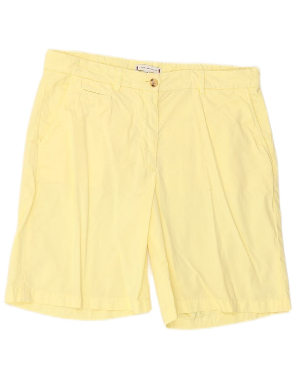 TOMMY HILFIGER Pantalones cortos chinos para mujer UK 14 Large W34 Amarillo