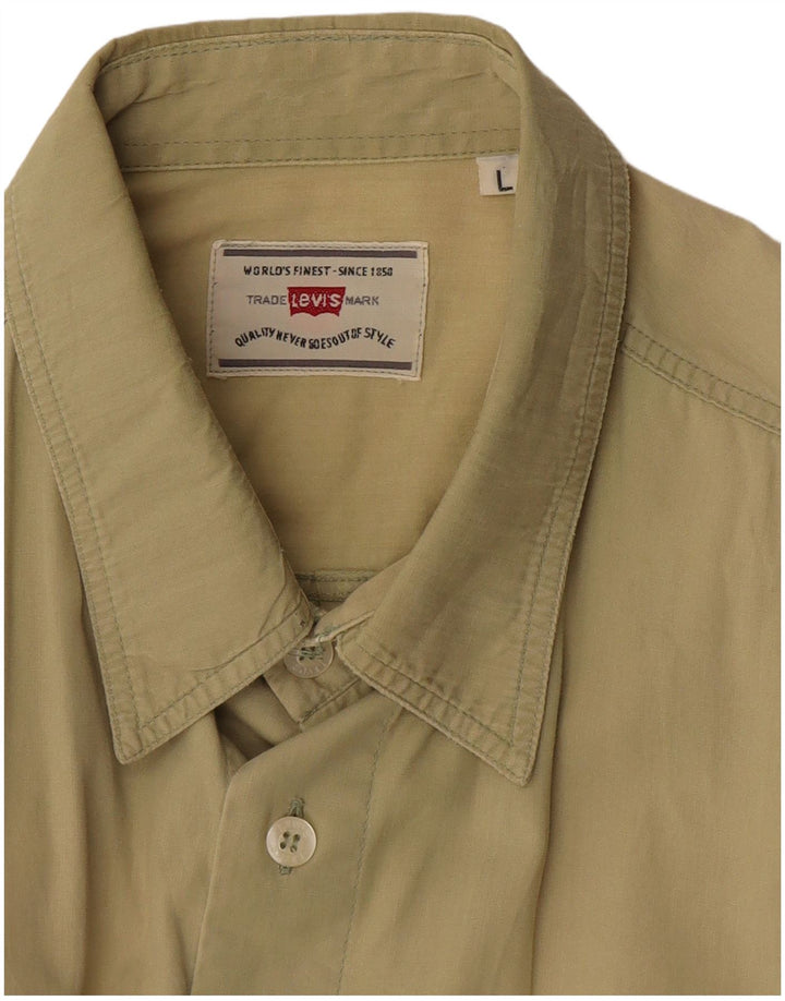 Levi's Camisa De Manga Corta Para Hombre Verde Grande