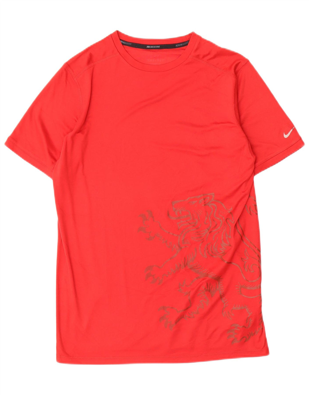 Camiseta Nike Dri Fit Graphic para hombre, parte superior de poliéster rojo mediano