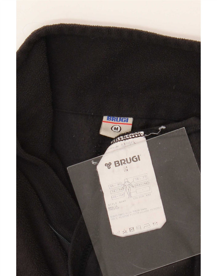 Brugi Jersey de forro polar con cuello y cremallera para mujer UK 44 Mediano Poliéster negro