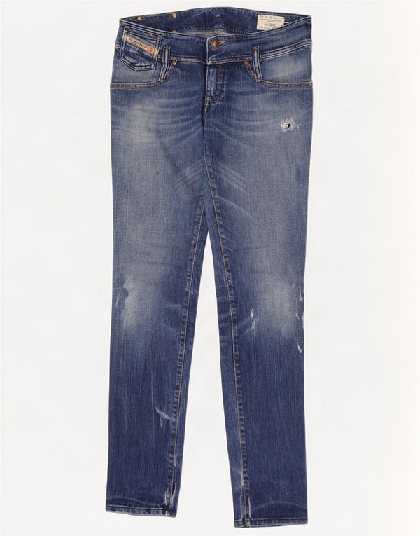 Diesel Mujer Matic Vaqueros Slim Desgastados W29 L32 Algodón Azul