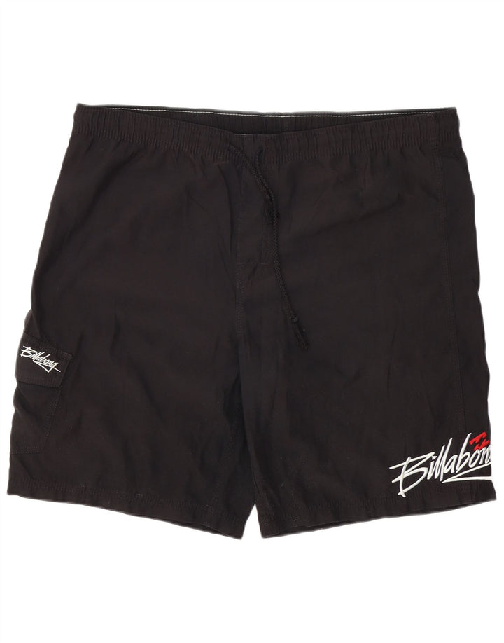 BILLABONG Bañador con gráfico para hombre, talla grande, poliéster negro