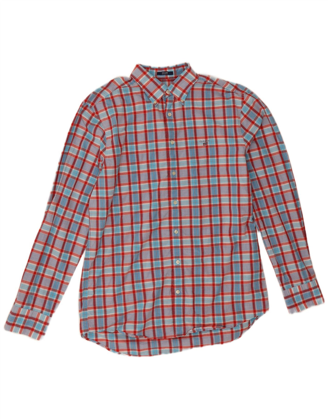 Camisa Gant Regular Fit para hombre talla 41/42 16 1/2 grande cuadros multicolor