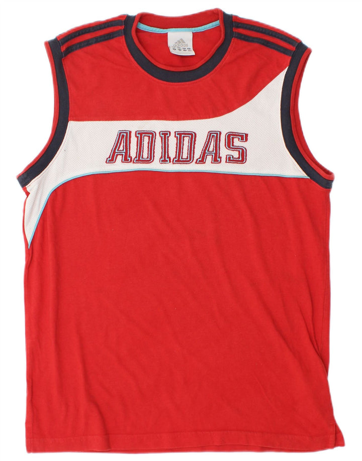 Adidas Hombre Graphic Vest Top Medio Algodón Rojo