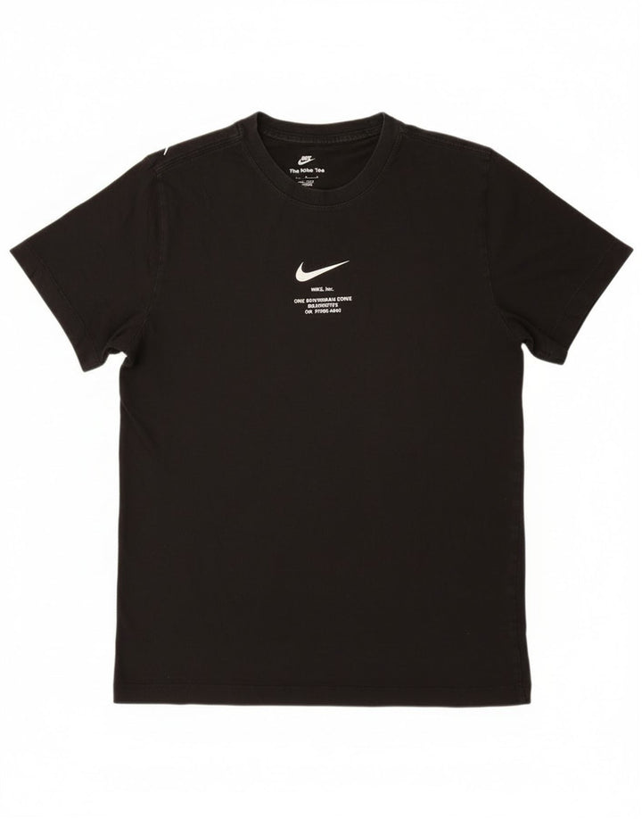 Nike Camiseta gráfica para hombre Top mediano de algodón negro