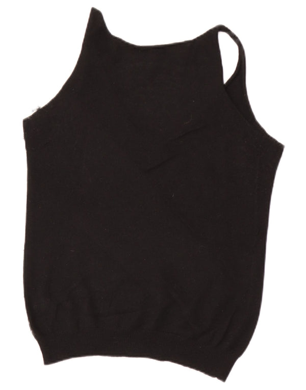 Armani Jeans Camiseta sin mangas para mujer IT 44 Medium Black Angora