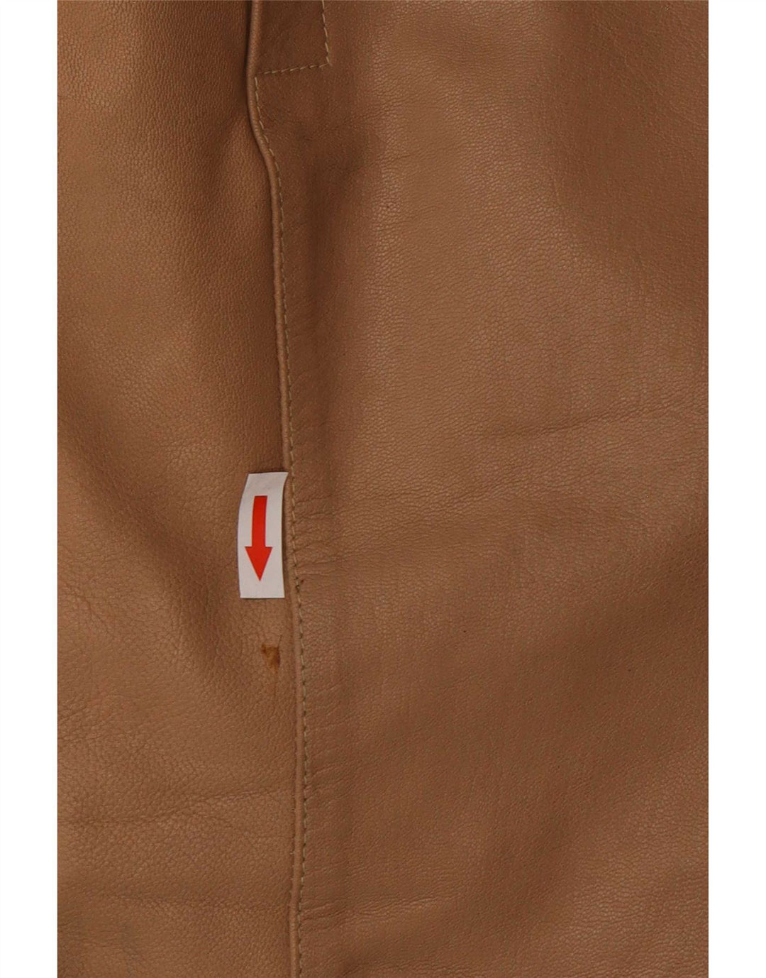 Vintage hombres chaqueta de cuero pequeño marrón